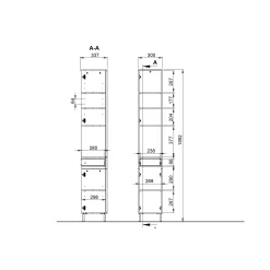 Badkamerkasten^Huisenthuis Badkamer kolomkast Zadar 190 cm Grafiet