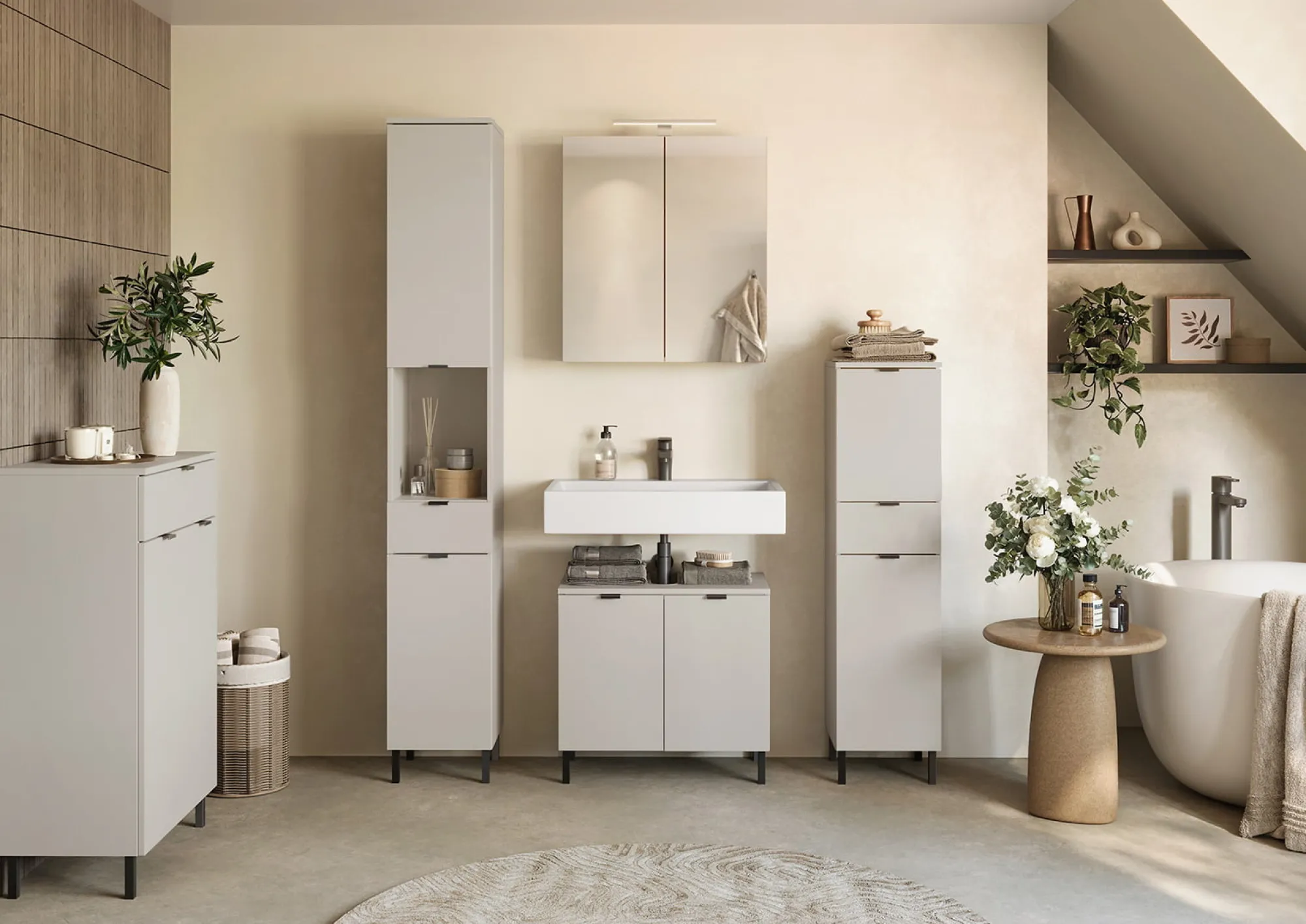Badkamerkasten^Huisenthuis Badkamer kolomkast Zadar 120 cm Kasjmier