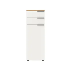 Badkamerkasten^Huisenthuis Badkamerkast Bari Wit Eiken 111 cm