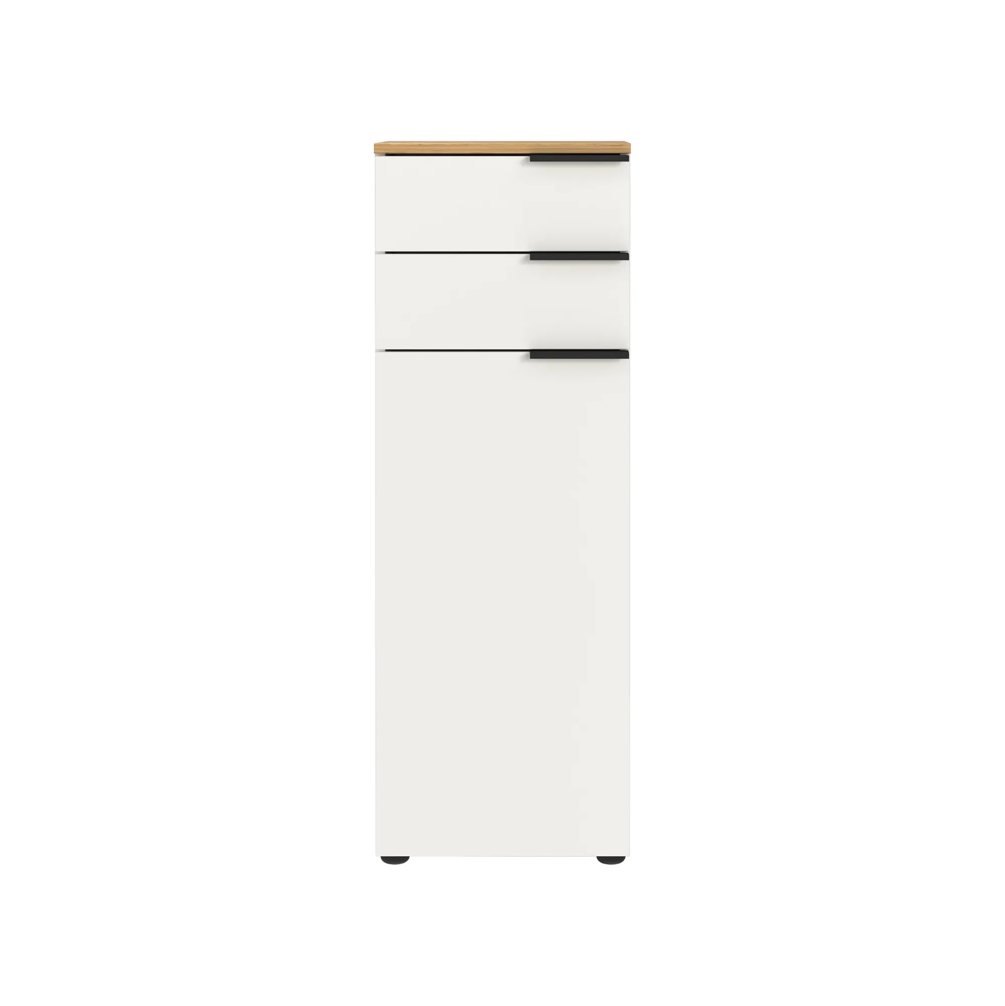 Badkamerkasten^Huisenthuis Badkamerkast Bari Wit Eiken 111 cm