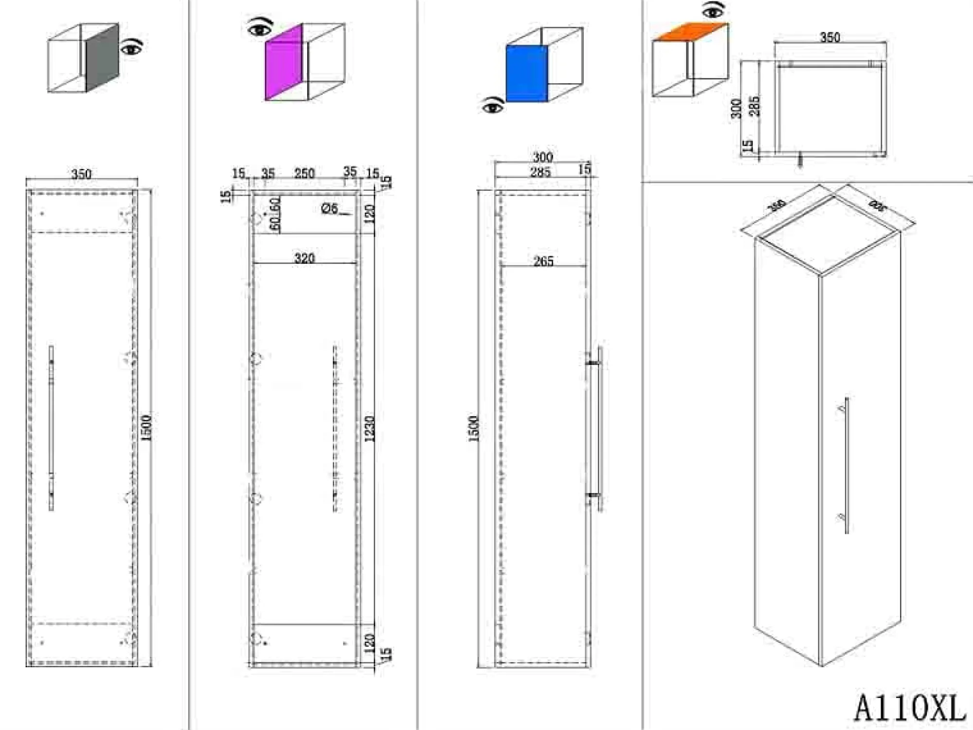 Badkamerkasten^Huisenthuis Badkamerkast Bilbao 150 cm Eiken