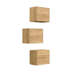 Badkamerkasten^Huisenthuis Badkamerkast Phoenix 33 cm – Set van 3 Eiken
