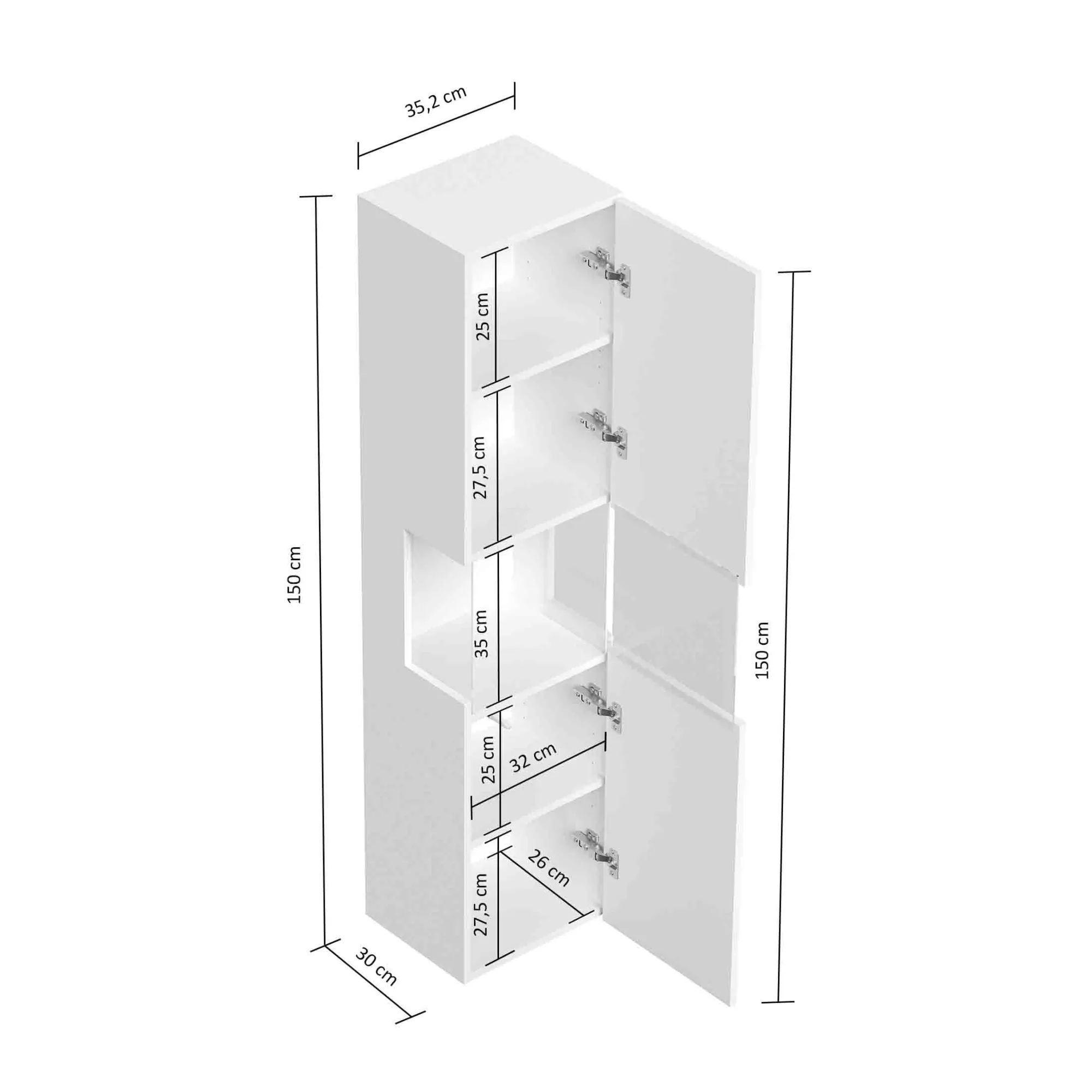 Badkamerkasten^Huisenthuis Badkamerkast Phoenix 150 cm Eiken
