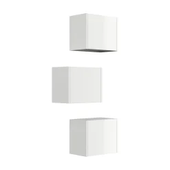 Badkamerkasten^Huisenthuis Badkamerkast Phoenix Hoogglans 33 cm – Set van 3 Wit