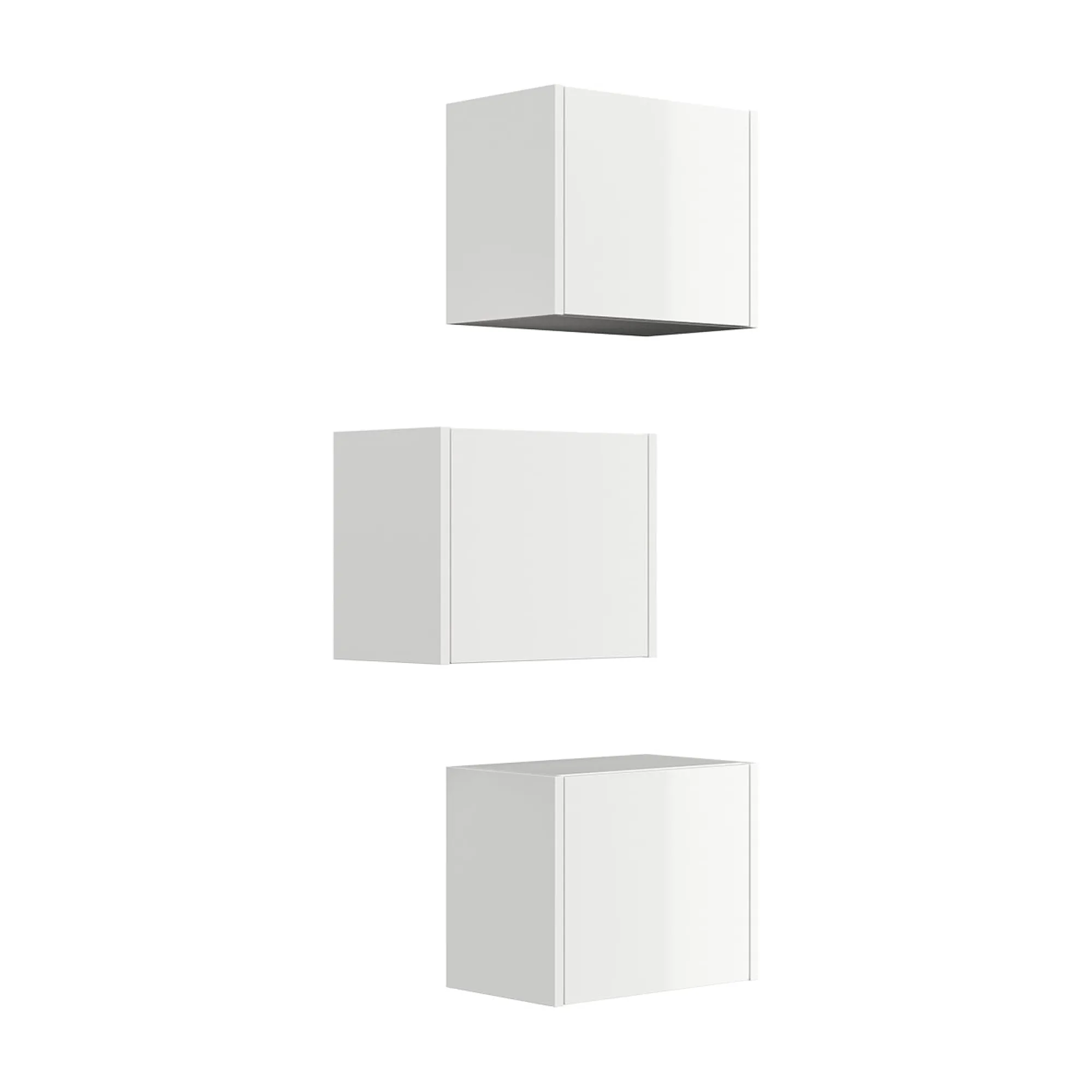 Badkamerkasten^Huisenthuis Badkamerkast Phoenix Hoogglans 33 cm – Set van 3 Wit