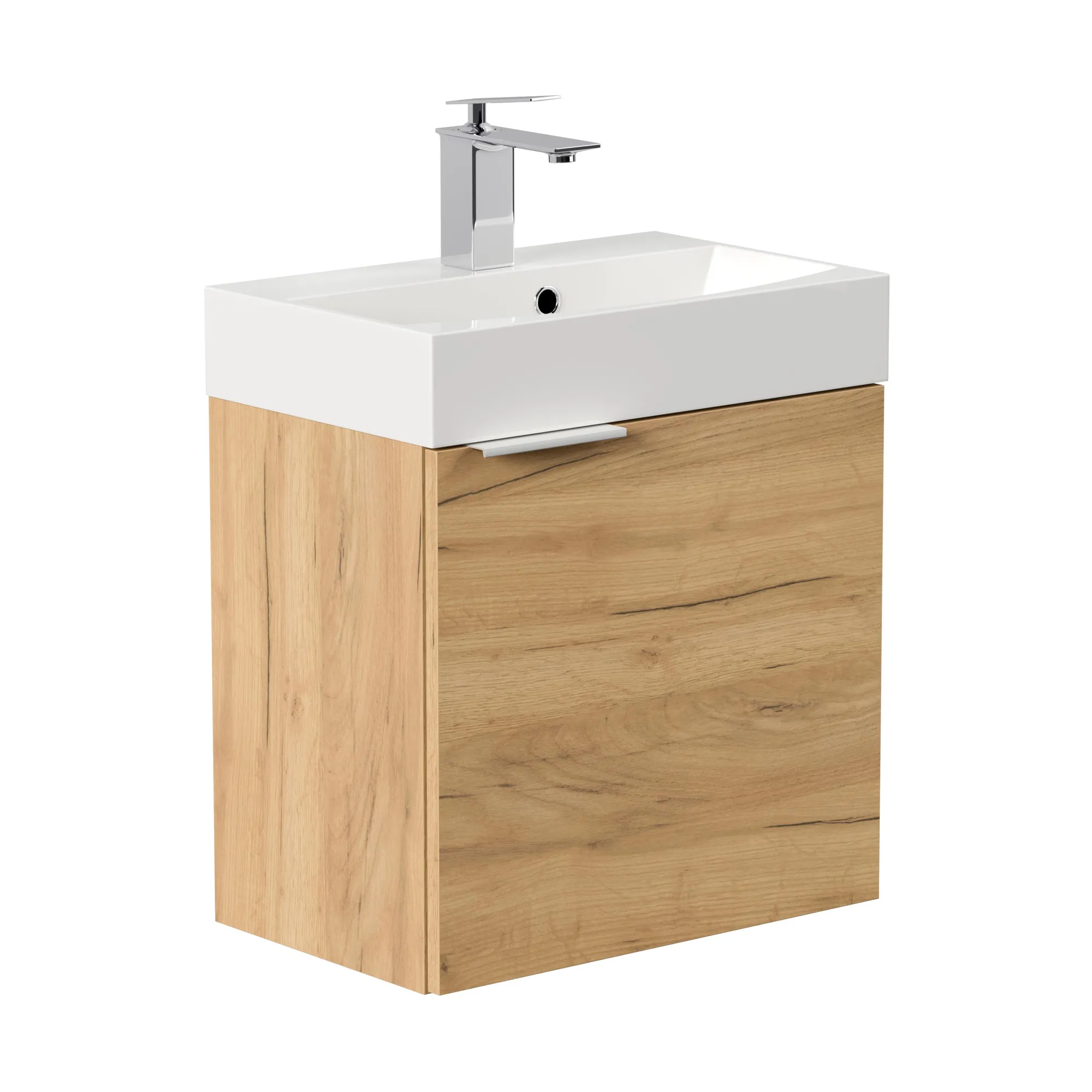 Wastafelkasten^Huisenthuis Badmeubel Annecy 50 cm Eiken
