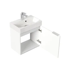 Wastafelkasten^Huisenthuis Badmeubel Annecy Hoogglans 50 cm Wit