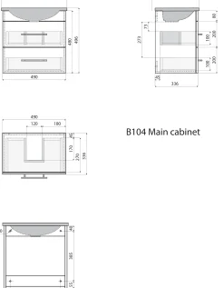 Wastafelkasten^Huisenthuis Badmeubel Austin 50 cm Eiken