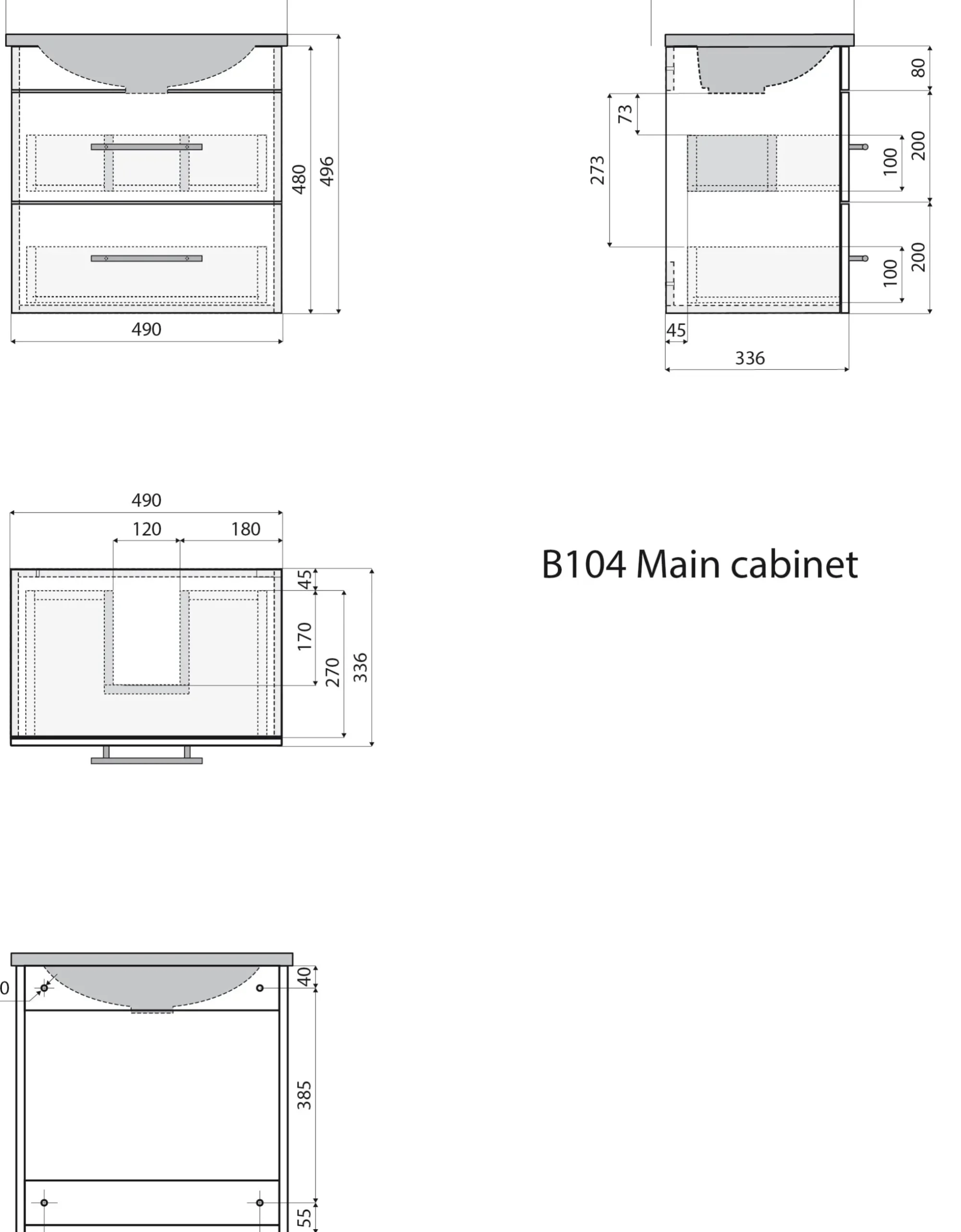 Wastafelkasten^Huisenthuis Badmeubel Austin 50 cm Eiken