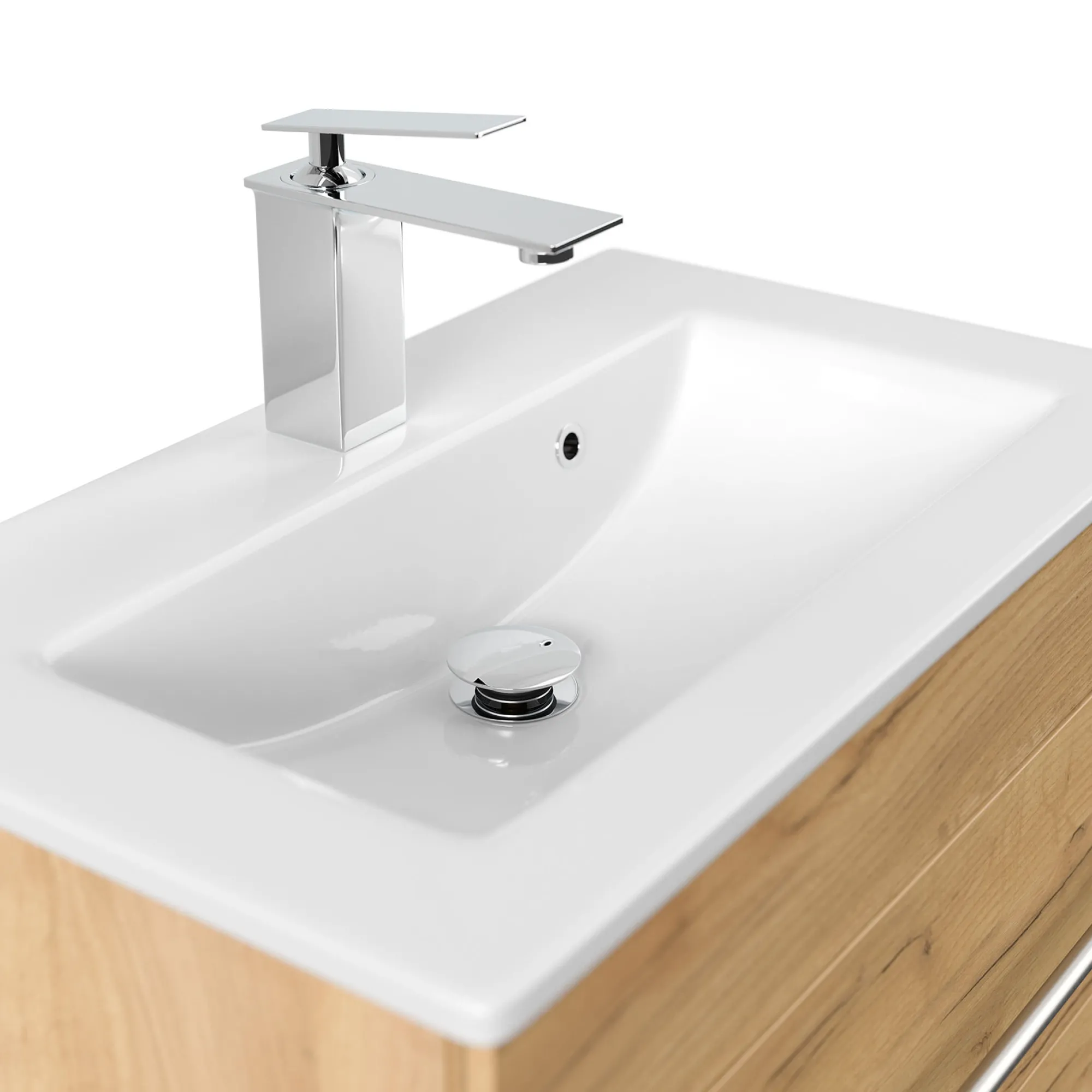 Wastafelkasten^Huisenthuis Badmeubel Austin 60 cm Eiken