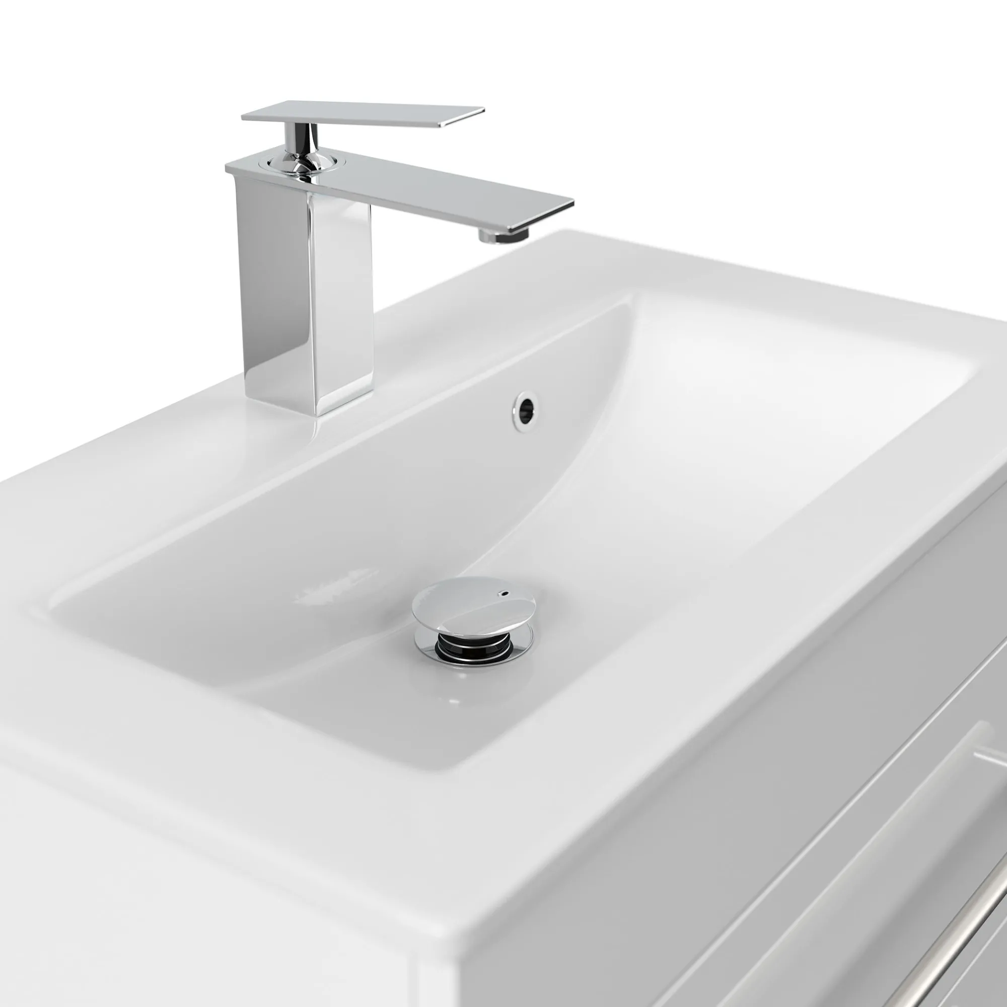 Wastafelkasten^Huisenthuis Badmeubel Austin Hoogglans 60 cm Wit