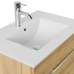 Wastafelkasten^Huisenthuis Badmeubel Bilbao 70 cm Eiken