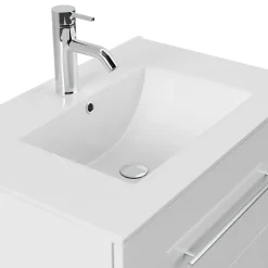 Wastafelkasten^Huisenthuis Badmeubel Bilbao Hoogglans 70 cm Wit