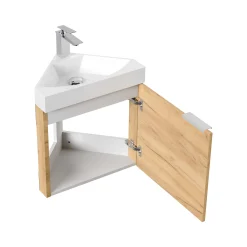 Wastafelkasten^Huisenthuis Badmeubel Como 52 cm Eiken