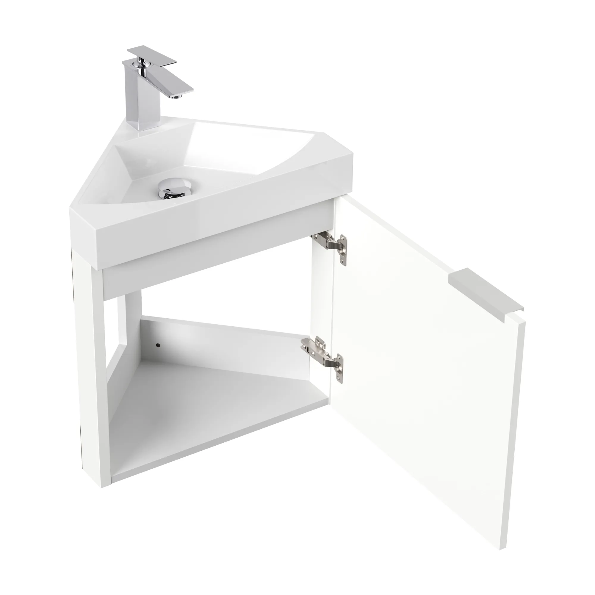 Wastafelkasten^Huisenthuis Badmeubel Como Hoogglans 52 cm Wit