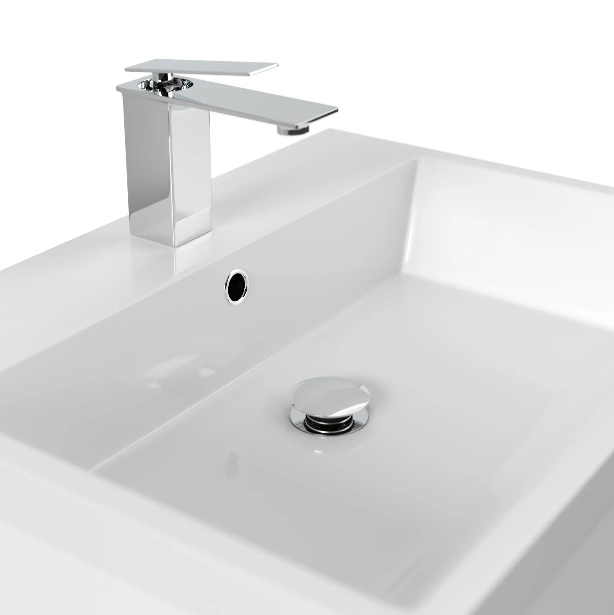 Wastafelkasten^Huisenthuis Badmeubel Dallas Hoogglans 60 cm Wit