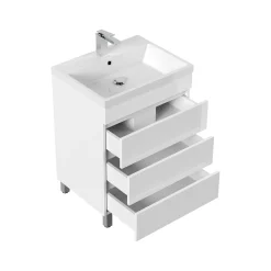 Wastafelkasten^Huisenthuis Badmeubel Dallas Hoogglans 70 cm Wit