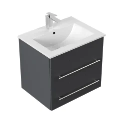 Wastafelkasten^Huisenthuis Badmeubel Luton 60 cm Grafiet