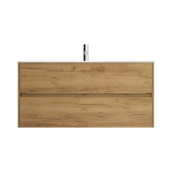 Wastafelkasten^Huisenthuis Badmeubel Phoenix Enkele Kraan 120 cm Eiken