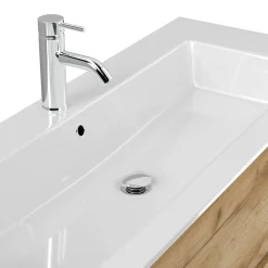 Wastafelkasten^Huisenthuis Badmeubel Phoenix Enkele Kraan 120 cm Eiken