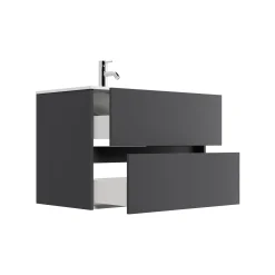 Wastafelkasten^Huisenthuis Badmeubel Phoenix 80 cm Grafiet