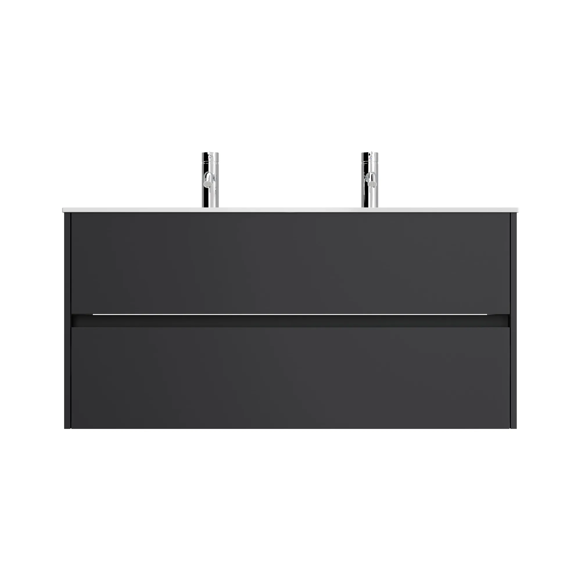 Wastafelkasten^Huisenthuis Badmeubel Phoenix Dubbele Kraan 120 cm Grafiet