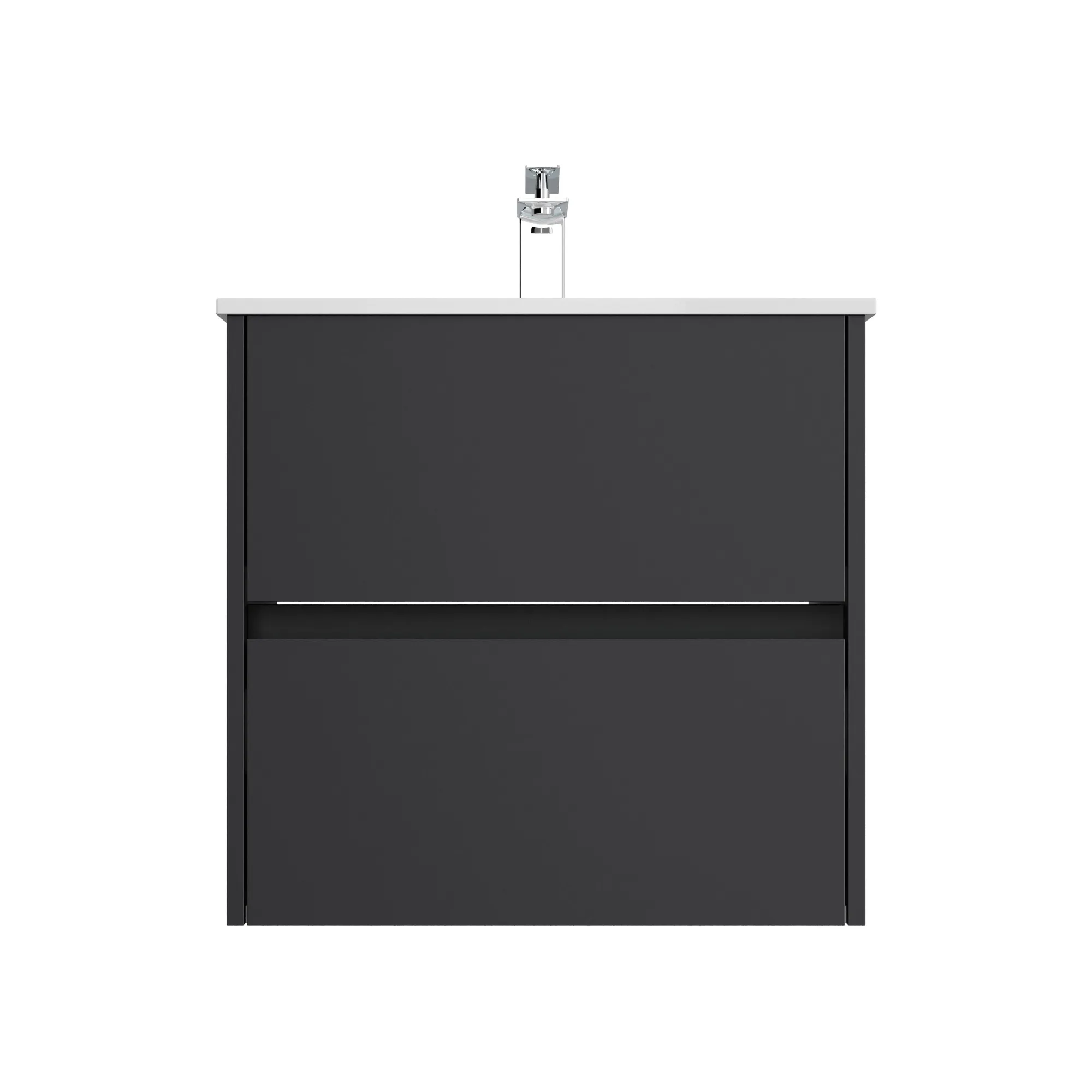 Wastafelkasten^Huisenthuis Badmeubel Phoenix 60 cm Grafiet