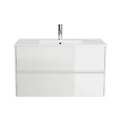 Wastafelkasten^Huisenthuis Badmeubel Phoenix Hoogglans 100 cm Wit