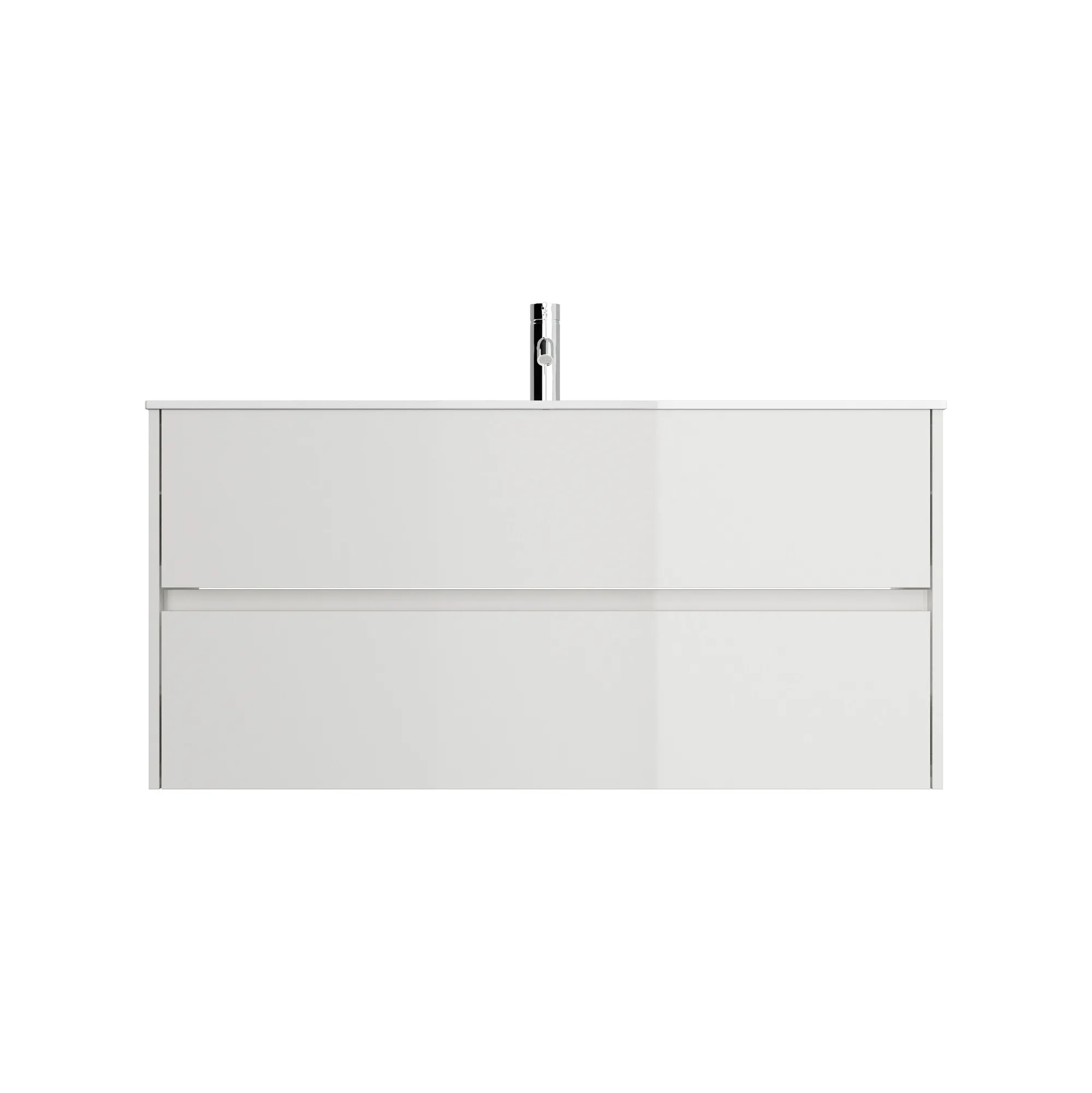 Wastafelkasten^Huisenthuis Badmeubel Phoenix Hoogglans Enkele Kraan 120 cm Wit