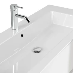 Wastafelkasten^Huisenthuis Badmeubel Phoenix Hoogglans Enkele Kraan 120 cm Wit