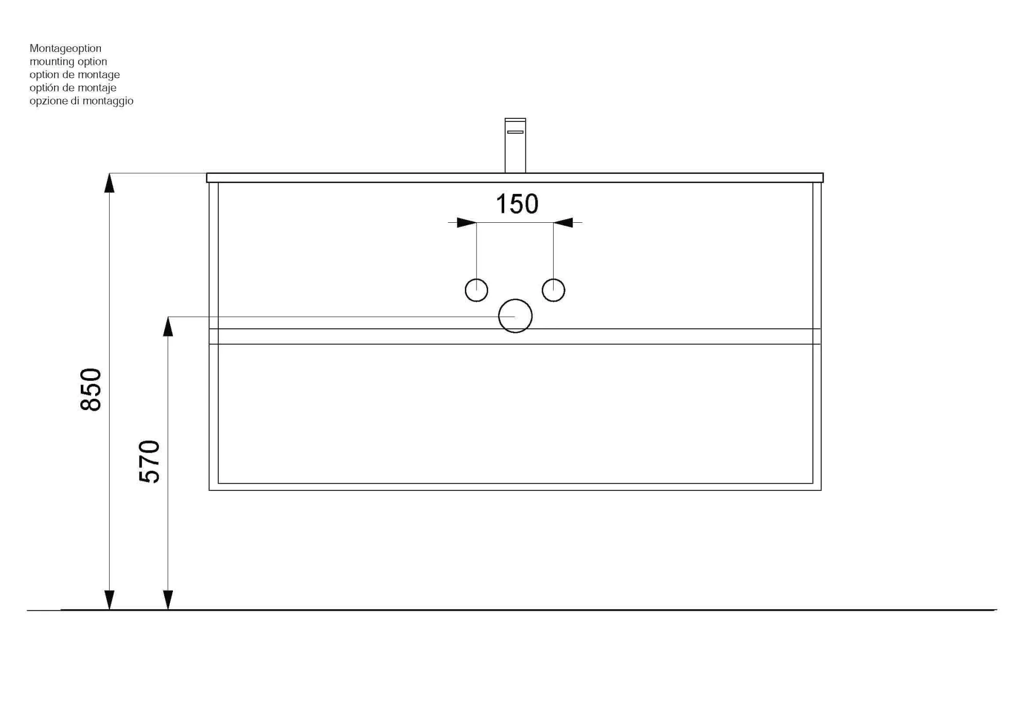 Wastafelkasten^Huisenthuis Badmeubel Phoenix Hoogglans Enkele Kraan 120 cm Wit