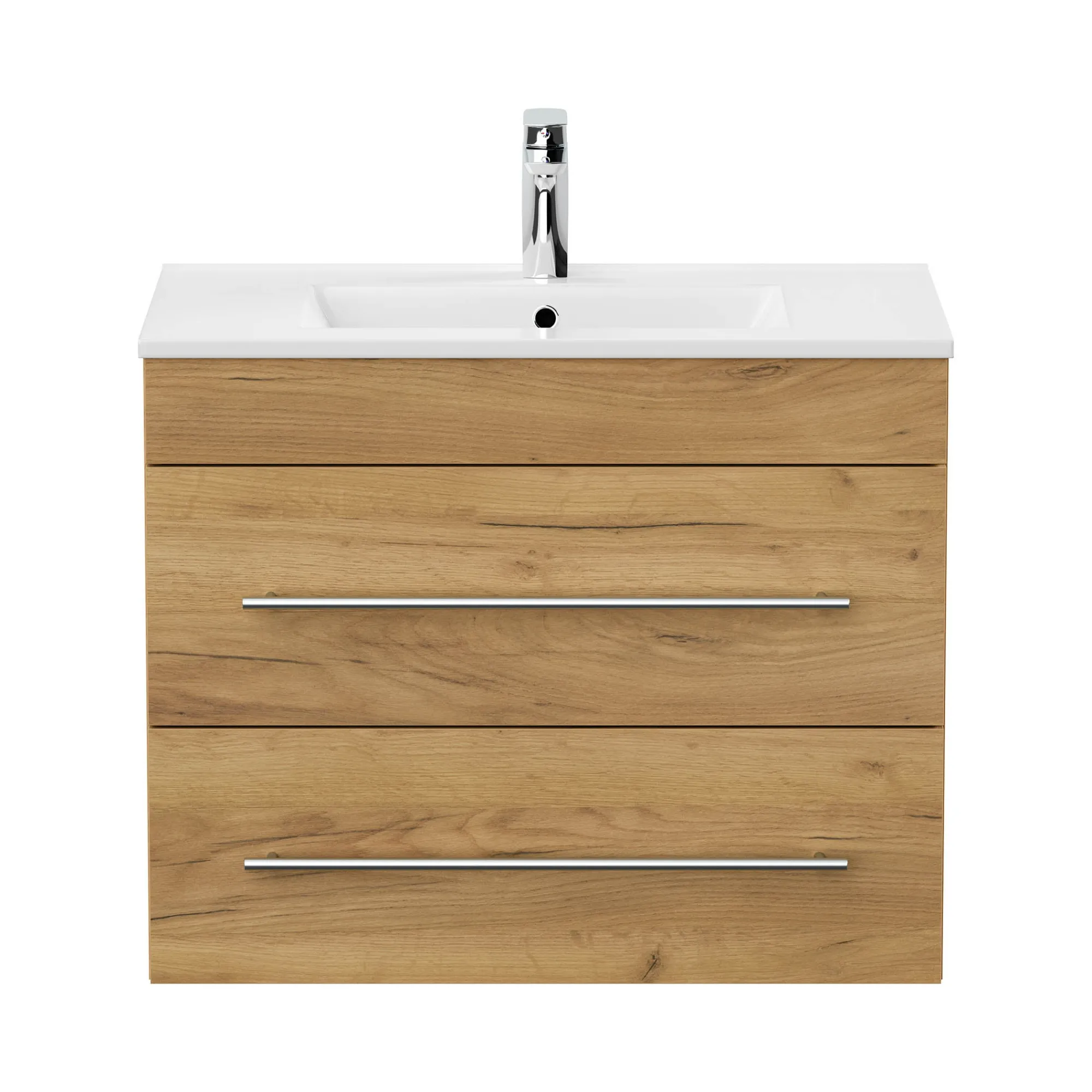 Wastafelkasten^Huisenthuis Badmeubel Vegas 75 cm Eiken