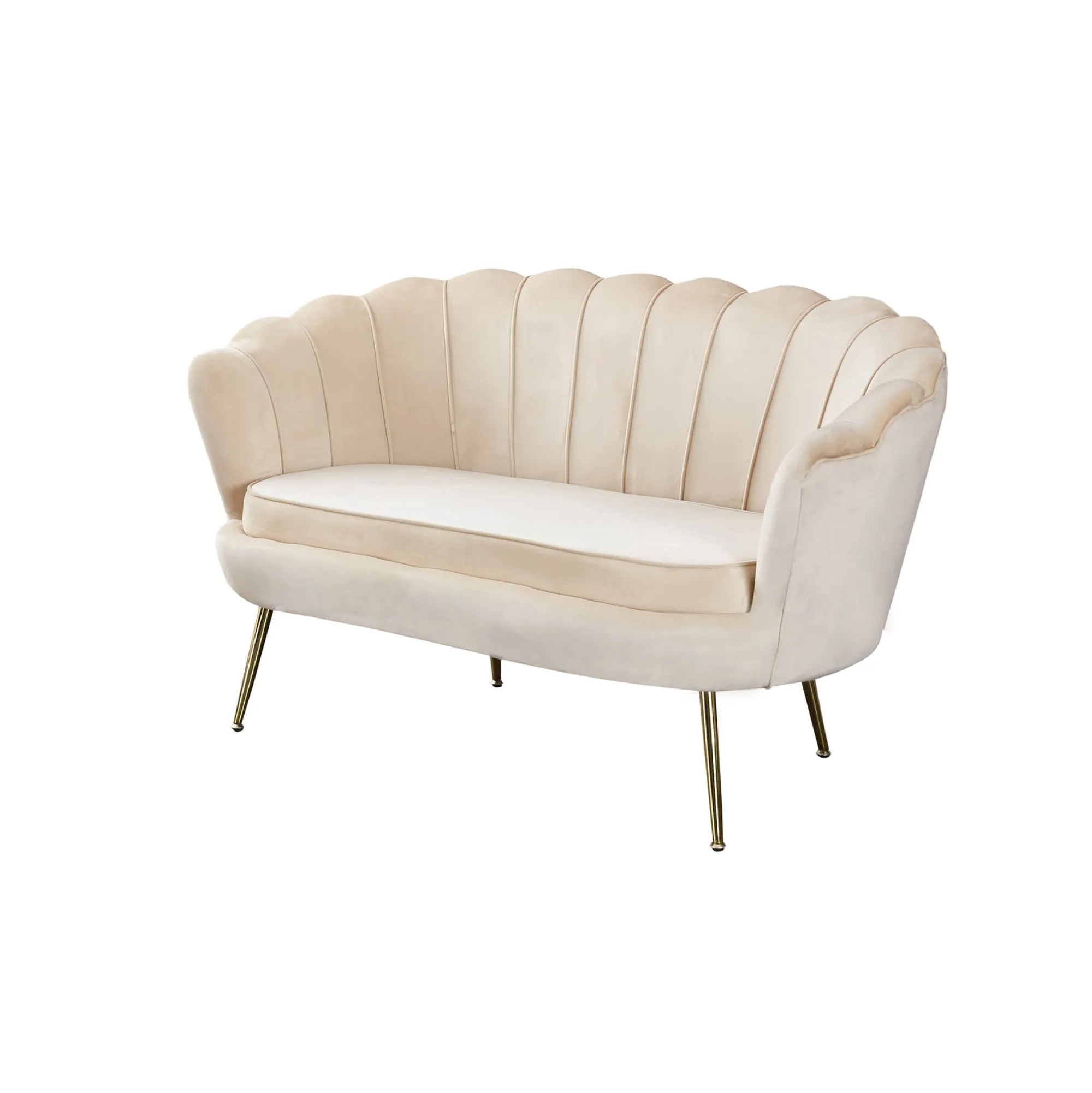 Banken^Huisenthuis Bank Chanelle Velvet 136 cm Beige