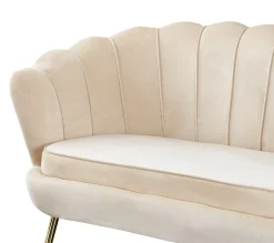 Banken^Huisenthuis Bank Chanelle Velvet 136 cm Beige