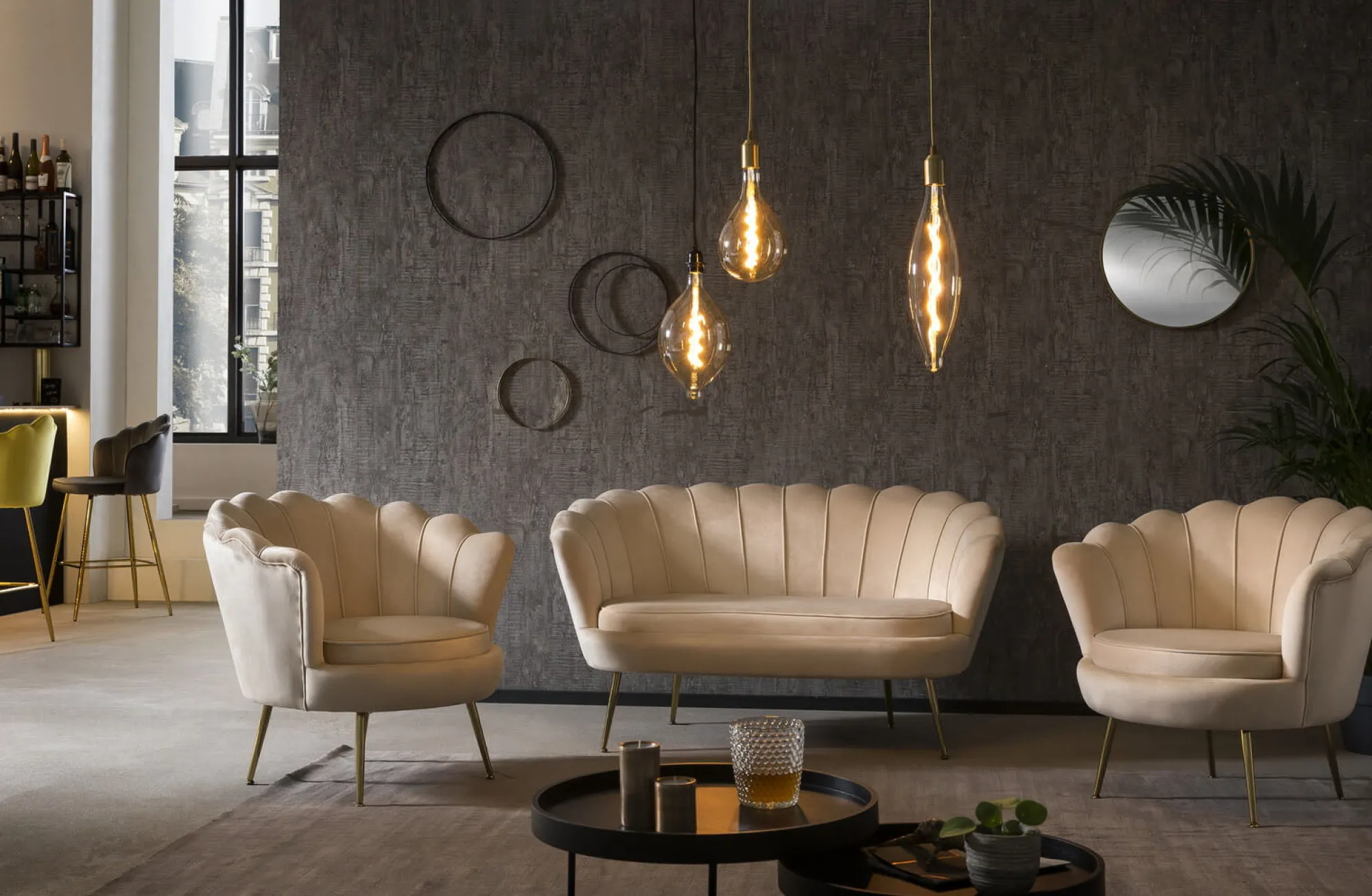 Banken^Huisenthuis Bank Chanelle Velvet 136 cm Beige