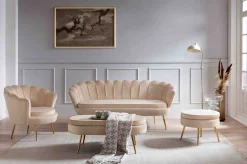 Banken^Huisenthuis Bank Chanelle Velvet 136 cm Beige