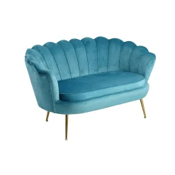 Banken^Huisenthuis Bank Chanelle Velvet 136 cm Blauw