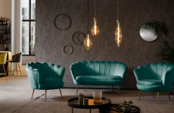 Banken^Huisenthuis Bank Chanelle Velvet 136 cm Groen