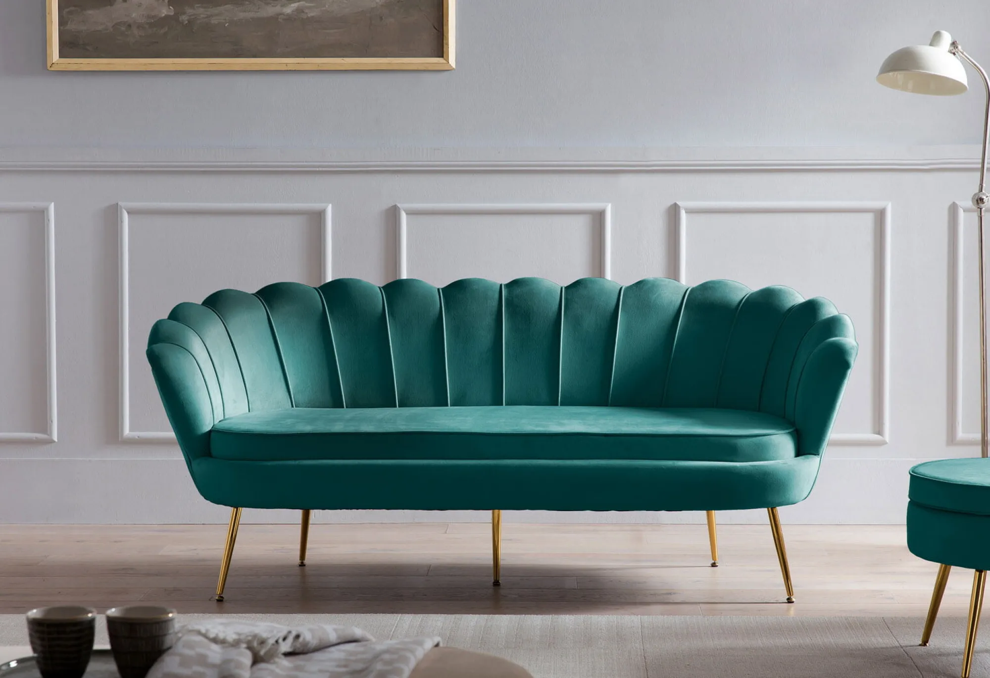 Banken^Huisenthuis Bank Chanelle Velvet 180 cm Groen