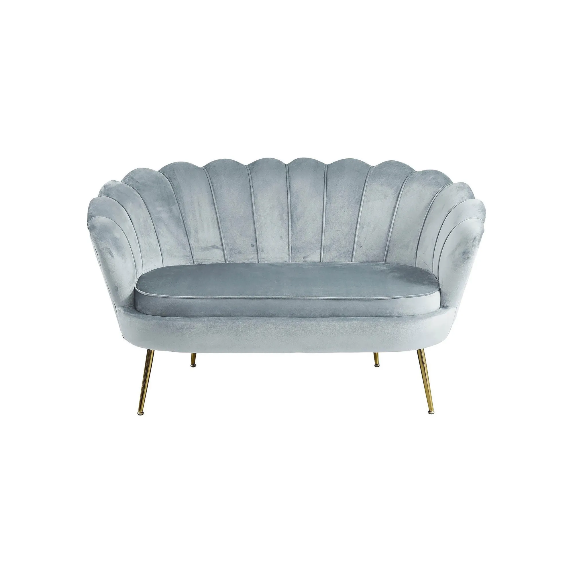 Banken^Huisenthuis Bank Chanelle Velvet 136 cm Lichtgrijs
