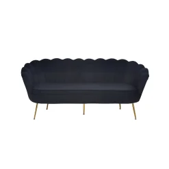 Banken^Huisenthuis Bank Chanelle Velvet 180 cm Zwart