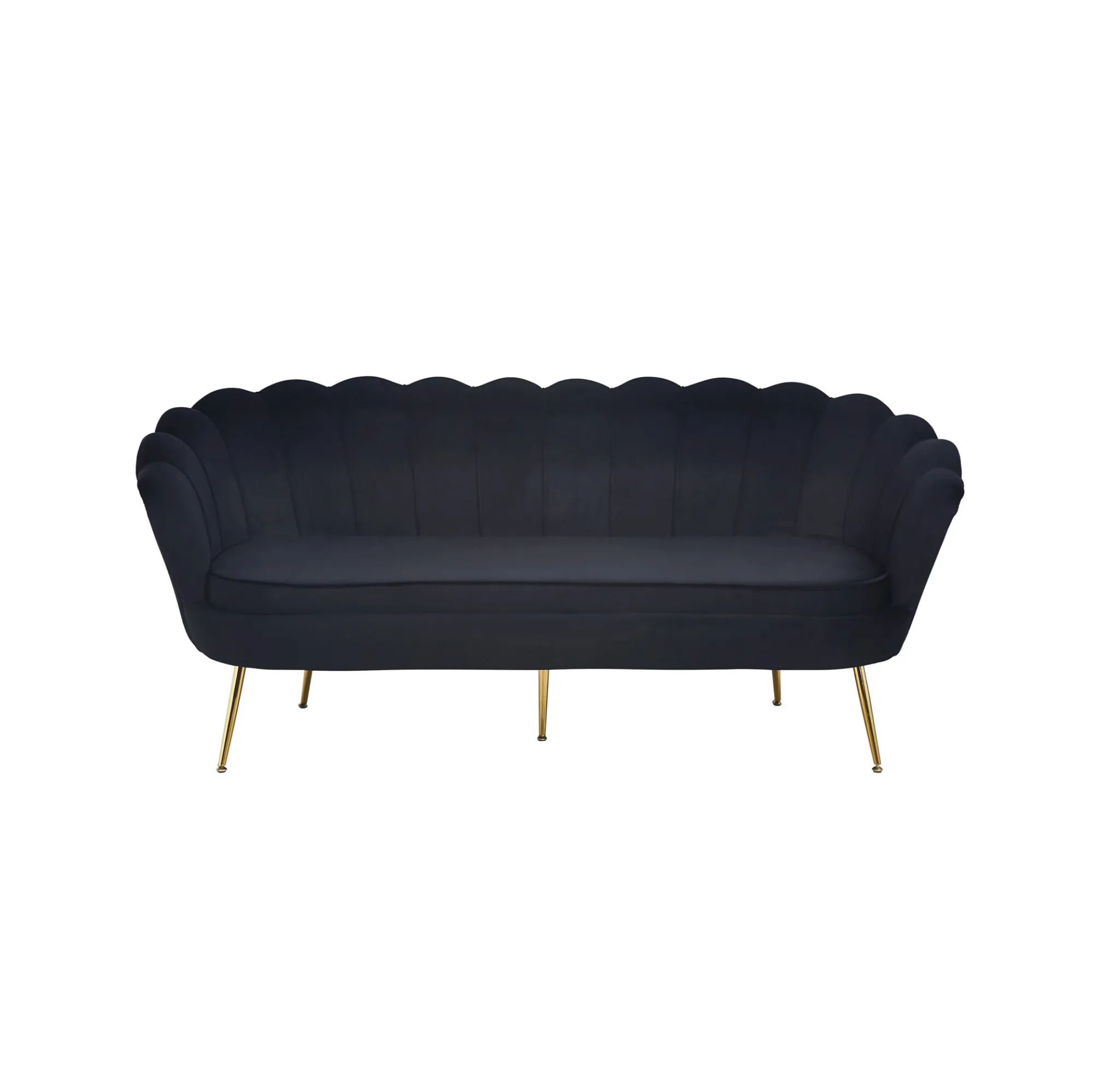 Banken^Huisenthuis Bank Chanelle Velvet 180 cm Zwart
