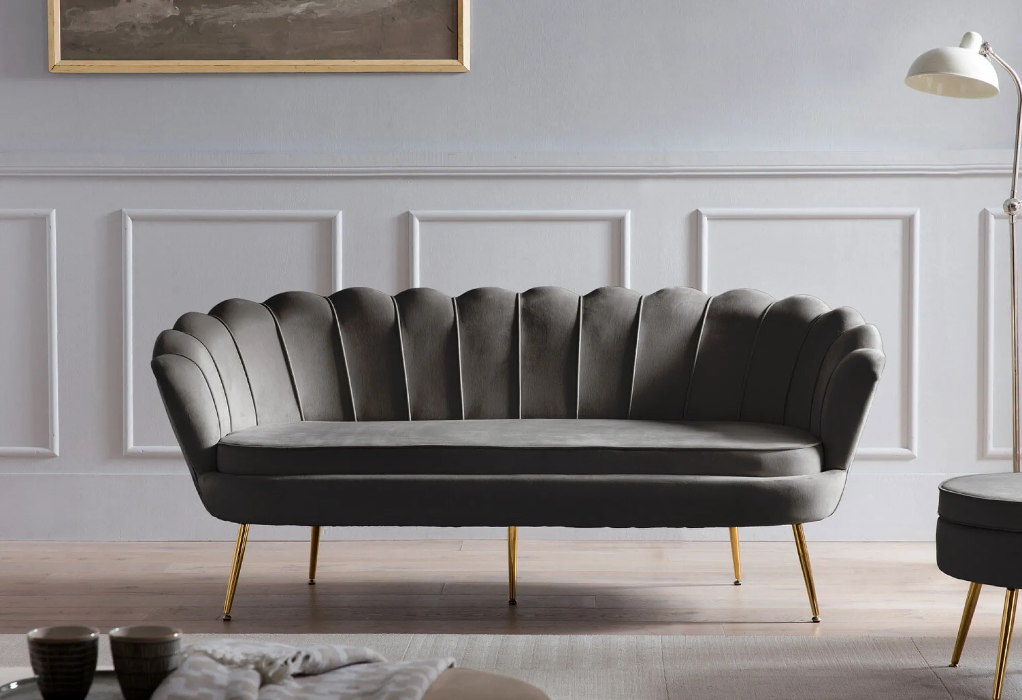 Banken^Huisenthuis Bank Chanelle Velvet 180 cm Zwart