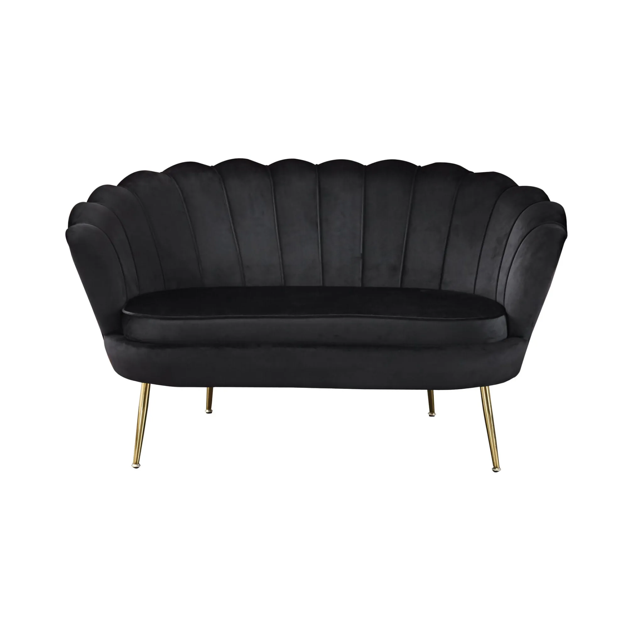 Banken^Huisenthuis Bank Chanelle Velvet 136 cm Zwart
