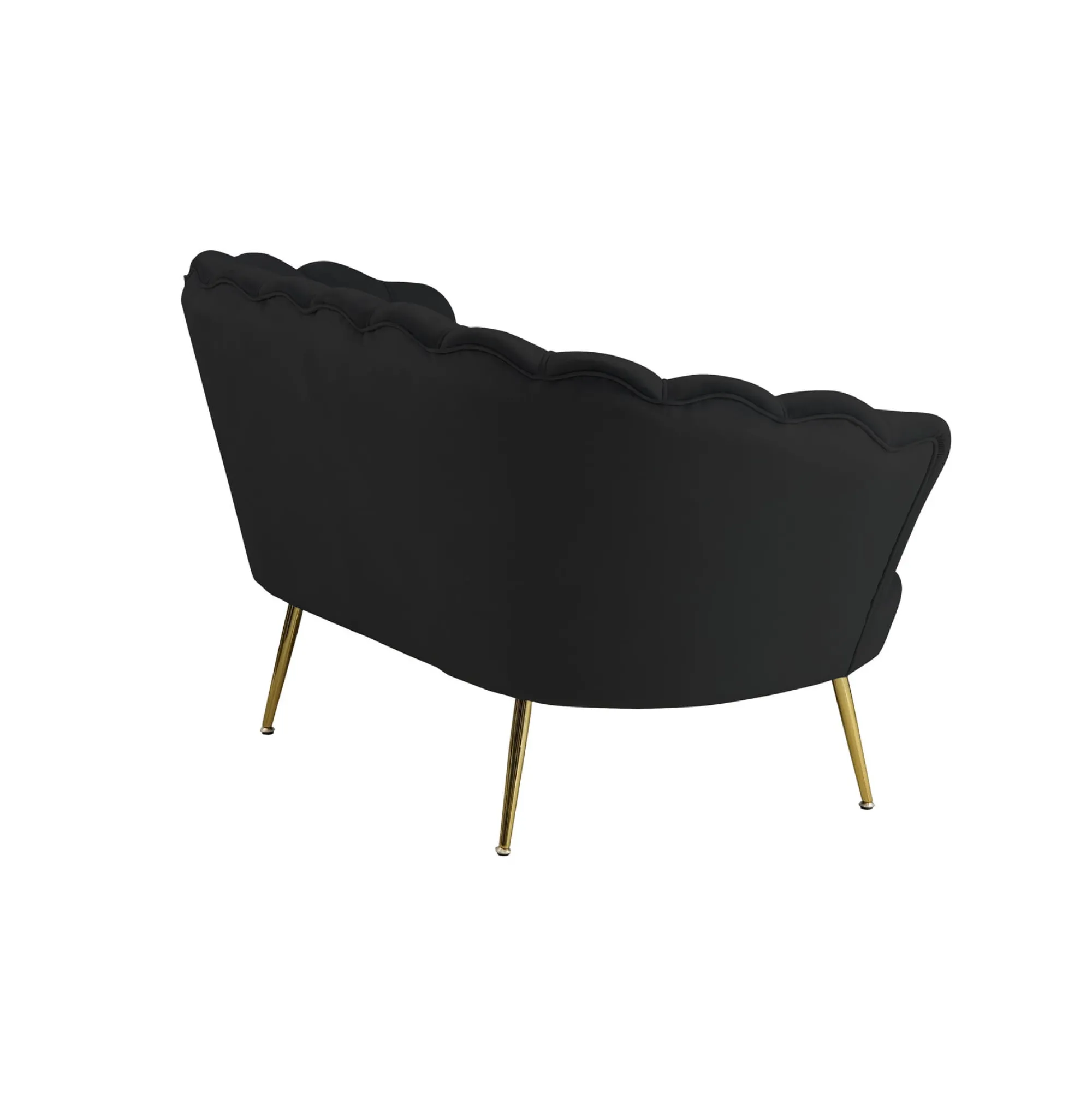 Banken^Huisenthuis Bank Chanelle Velvet 136 cm Zwart