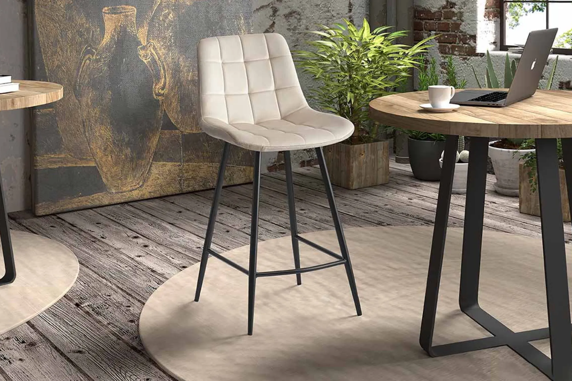 Barkrukken^Huisenthuis Barkruk Alice – Set van 2 Beige