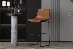 Barkrukken^Huisenthuis Barkruk Andrew – Set van 2 Cognac