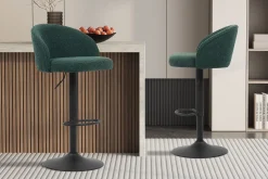 Barkrukken^Huisenthuis Barkruk Babet Bouclé – Set van 2 Groen