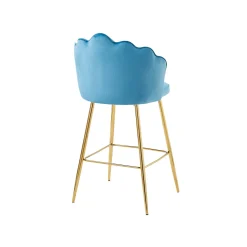 Barkrukken^Huisenthuis Barkruk Chanelle Velvet – Set van 2 Blauw
