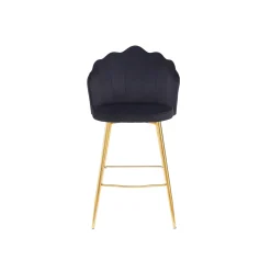 Barkrukken^Huisenthuis Barkruk Chanelle Velvet – Set van 2 Zwart